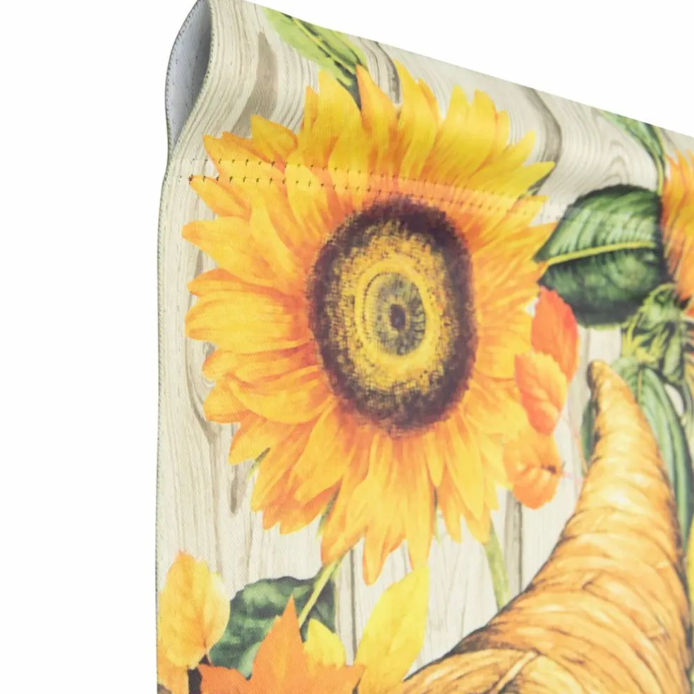 Small Cornucopia & Flowers Autumn Harvest Garden Flag