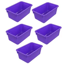Small Cubby Bin, Purple, Pack of 5