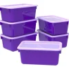 Small Cubby Bin, with Cover, Classroom Purple (Case of 5)