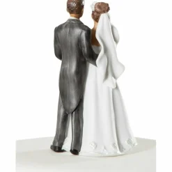 Small Elegant African American Wedding Cake Topper
