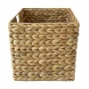 Small Natural Woven Water Hyacinth Cube Basket by Ashland®