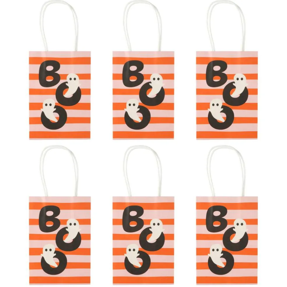 Small Striped Boo Gift Bags, 6ct. by Celebrate It™