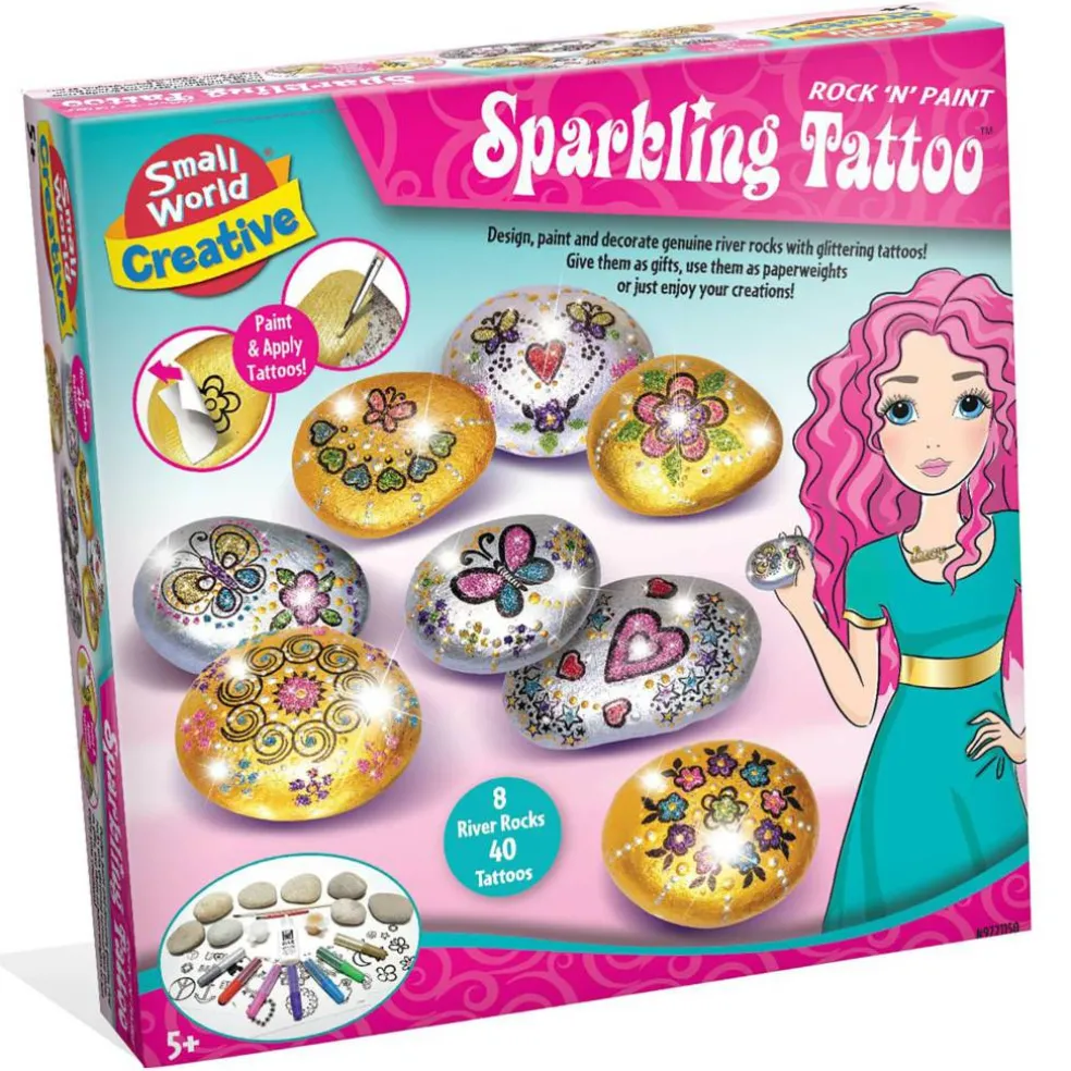 Small World Toys Rock 'N' Paint Sparkling Tattoo Kit