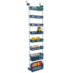 Smart Design 8-Tier Over-The-Door Hanging Pantry Organizer - Navy