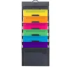 Smead® Cascading Wall Organizer, Gray with 6 Bright Pockets