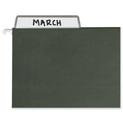 Smead 100 Percent Recycled Letter Size Hanging File Folders with ProTab Kit - Standard Green (1-Kit)