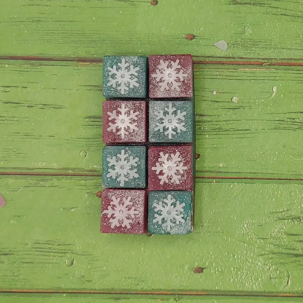 Snowflakes Wax Melt Snap Bar Silicone Mold