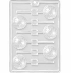 Soccer Ball Lollipop Chocolate Mold 6 Cavity