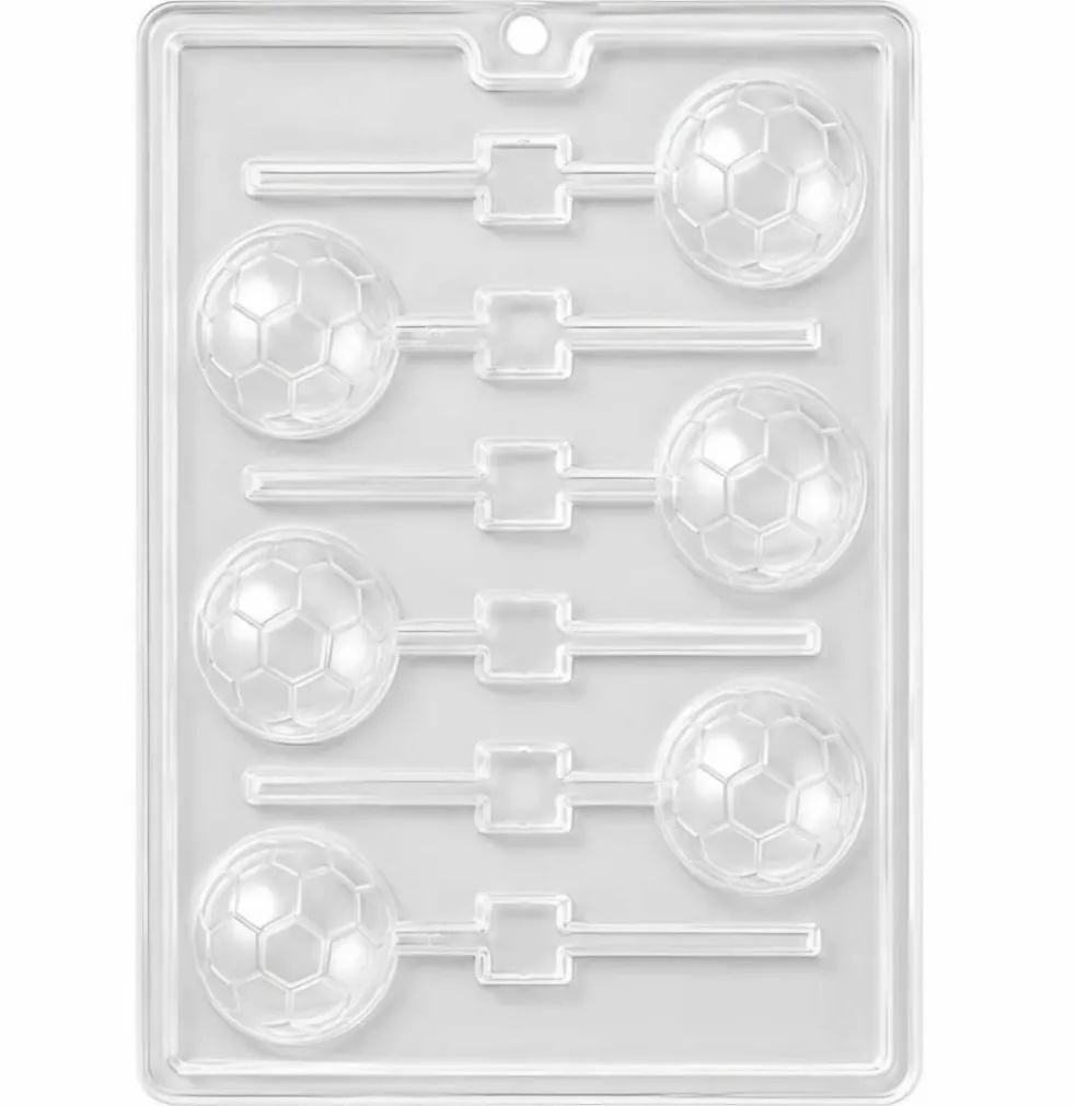 Soccer Ball Lollipop Chocolate Mold 6 Cavity