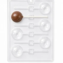 Soccer Ball Lollipop Chocolate Mold 6 Cavity
