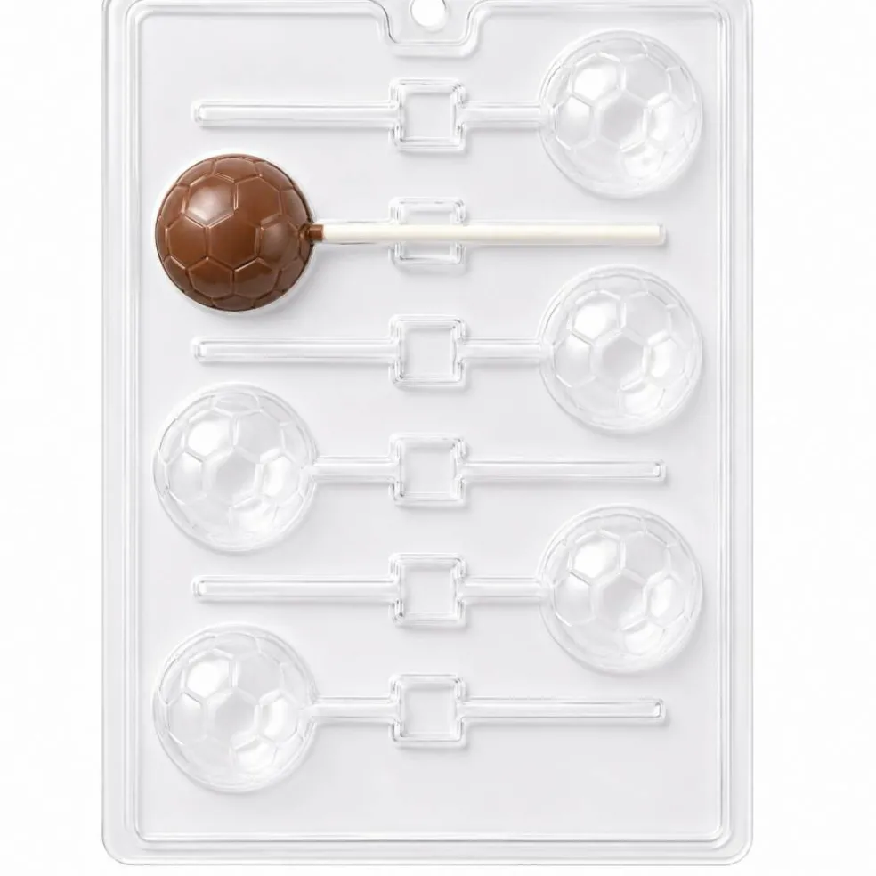 Soccer Ball Lollipop Chocolate Mold 6 Cavity