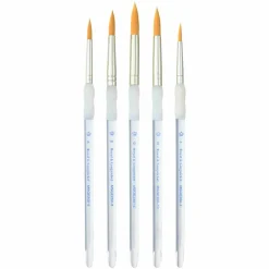 Soft-Grip® Gold Taklon Round 5 Piece Brush Set