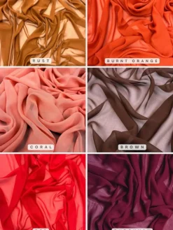 Soft Matte Chiffon Fabric by the Yard, 58