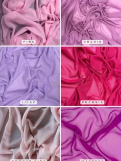 Soft Matte Chiffon Fabric by the Yard, 58