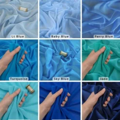 Soft Sheer Chiffon Fabric by the Yard 60" Wide | Flowing Polyester Chiffon for Bridal Gowns, Veils, Event Draping & Fashion | 60 Colors