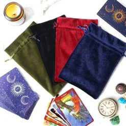 Soft Velvet Gift Bags, 5.5 x7.8inch Dice Storage Bag with Drawstring, Velvet Storage Bag for Tarot Card Holder Bag Jewelry Pouch Enthusiasts Hand Gift Bags