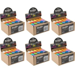 Soho Urban Artist Jumbo Sidewalk Chalk, Street Pastel Set - for Pavement, Sidewalks, Concrete, or Brick with Rich Pigments, Bright, Smooth and Durable - 20 Unique Assorted Colors