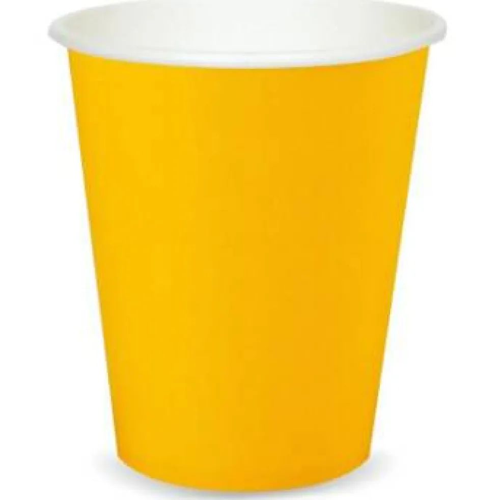 Solid Color 9oz Paper Cups – 20 Cups/Pack or 240 Cups/Case