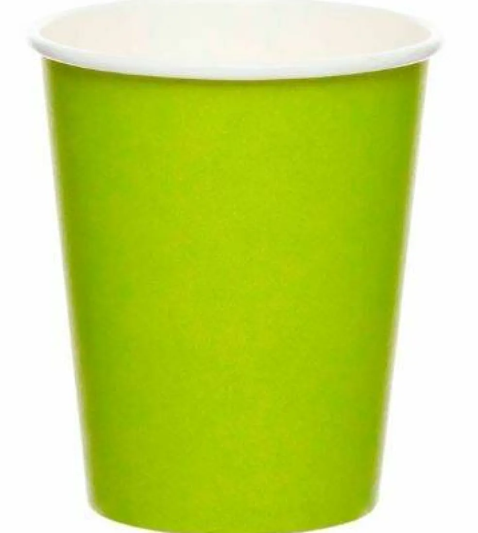 Solid Color 9oz Paper Cups – 14 Cups/Pack or 168 Cups/Case