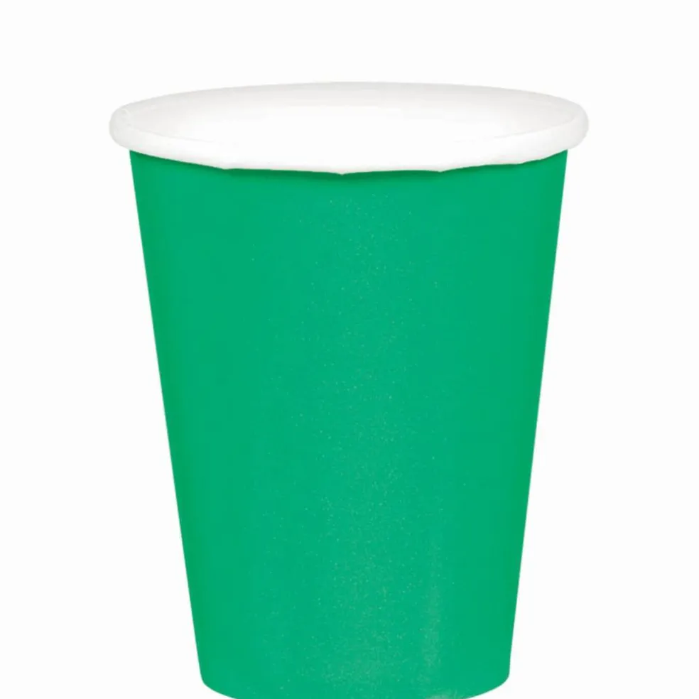 Solid Color 9oz Paper Cups – 14 Cups/Pack or 168 Cups/Case