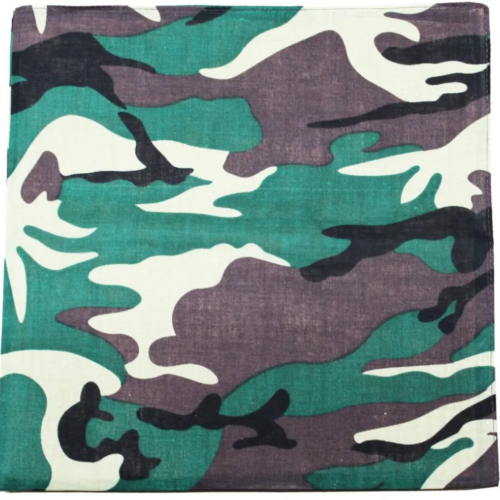 Solid 100% Cotton Unisex Bandana - 4 Pack