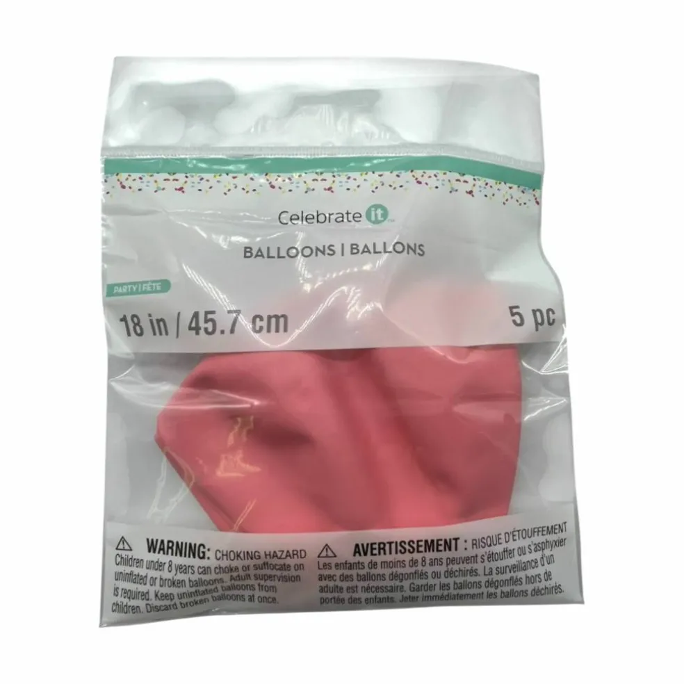 18" Solid Latex Balloons, 5ct by Celebrate It™