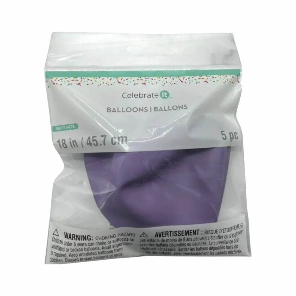 18" Solid Latex Balloons, 5ct by Celebrate It™