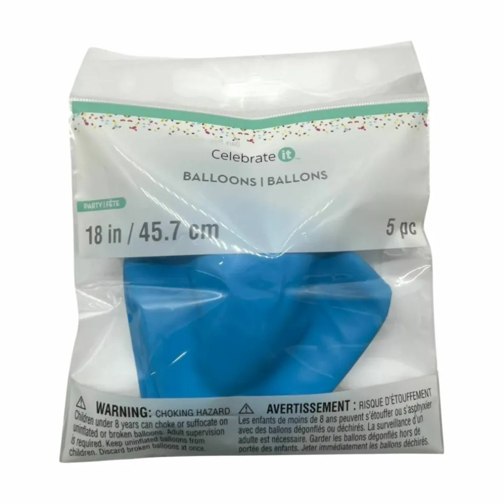 18" Solid Latex Balloons, 5ct by Celebrate It™