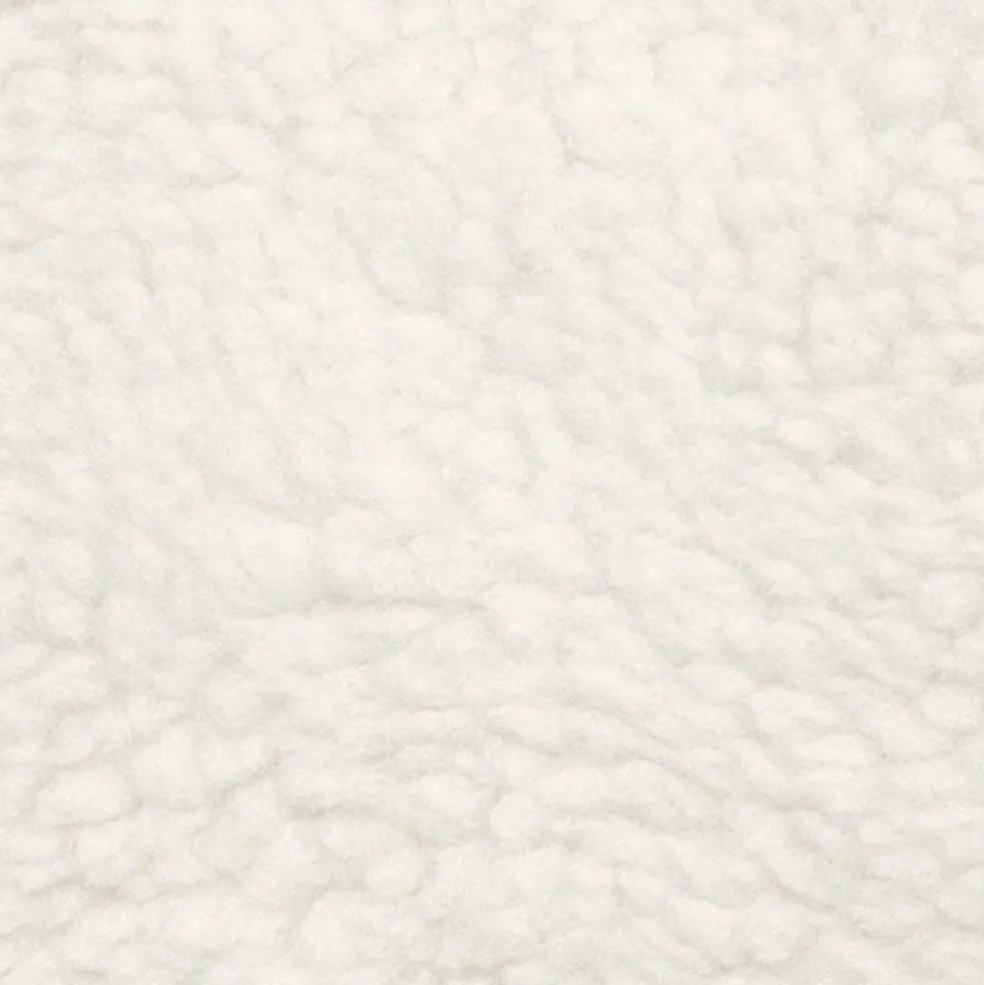Solid Natural Creamy White Sherpa Plush Fleece Fabric | By the Yard