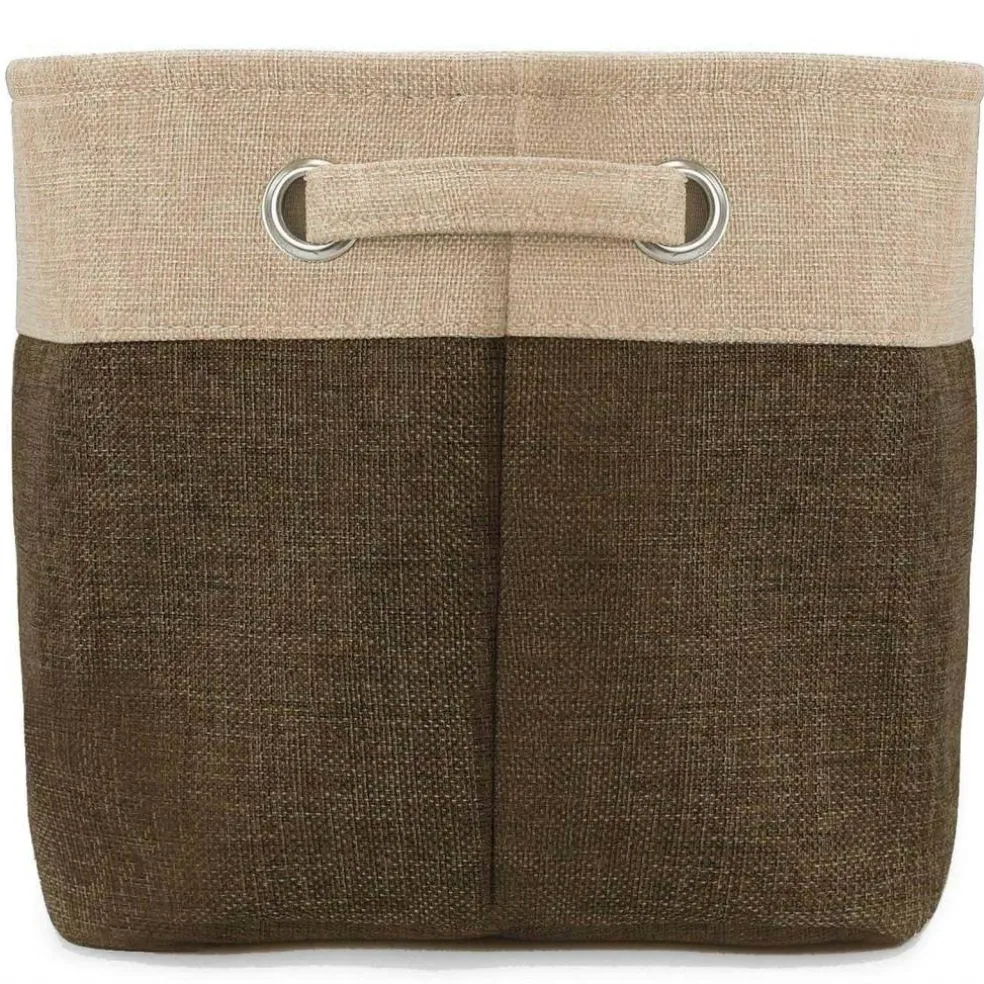 Sorbus 11" Brown Twill Storage Baskets, 3ct.