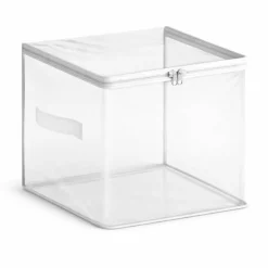 Sorbus Clear Storage Cube with Zipper & Carry Handles