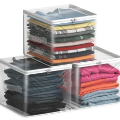Sorbus Clear Storage Cube with Zipper & Carry Handles