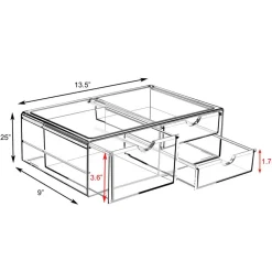Sorbus 3-Drawer Extra Large Acrylic Cosmetic Organizer