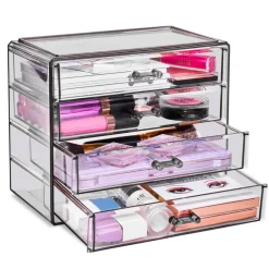 Sorbus 4-Drawer Makeup & Jewelry Storage Case