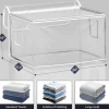 Sorbus Foldable Large Clear Plastic Bags with Zipper & Carry Handles