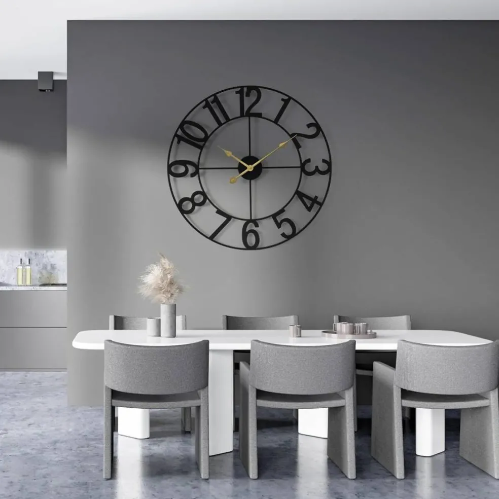 Sorbus Large Wall Clock - 24-inch Decorative Numeral Wall Clock - Battery Operated Analog - Living Room and Kitchen Décor
