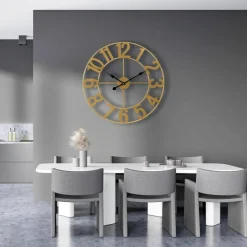 Sorbus Large Wall Clock - 24-inch Decorative Numeral Wall Clock - Battery Operated Analog - Living Room and Kitchen Décor