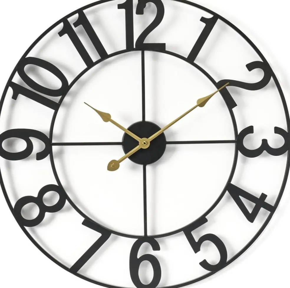 Sorbus Large Wall Clock - 24-inch Decorative Numeral Wall Clock - Battery Operated Analog - Living Room and Kitchen Décor