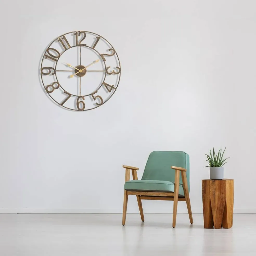Sorbus Large Wall Clock - 24-inch Decorative Numeral Wall Clock - Battery Operated Analog - Living Room and Kitchen Décor