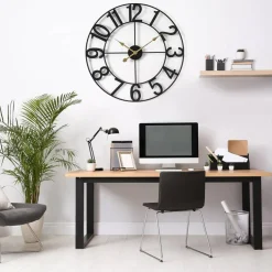 Sorbus Large Wall Clock - 24-inch Decorative Numeral Wall Clock - Battery Operated Analog - Living Room and Kitchen Décor