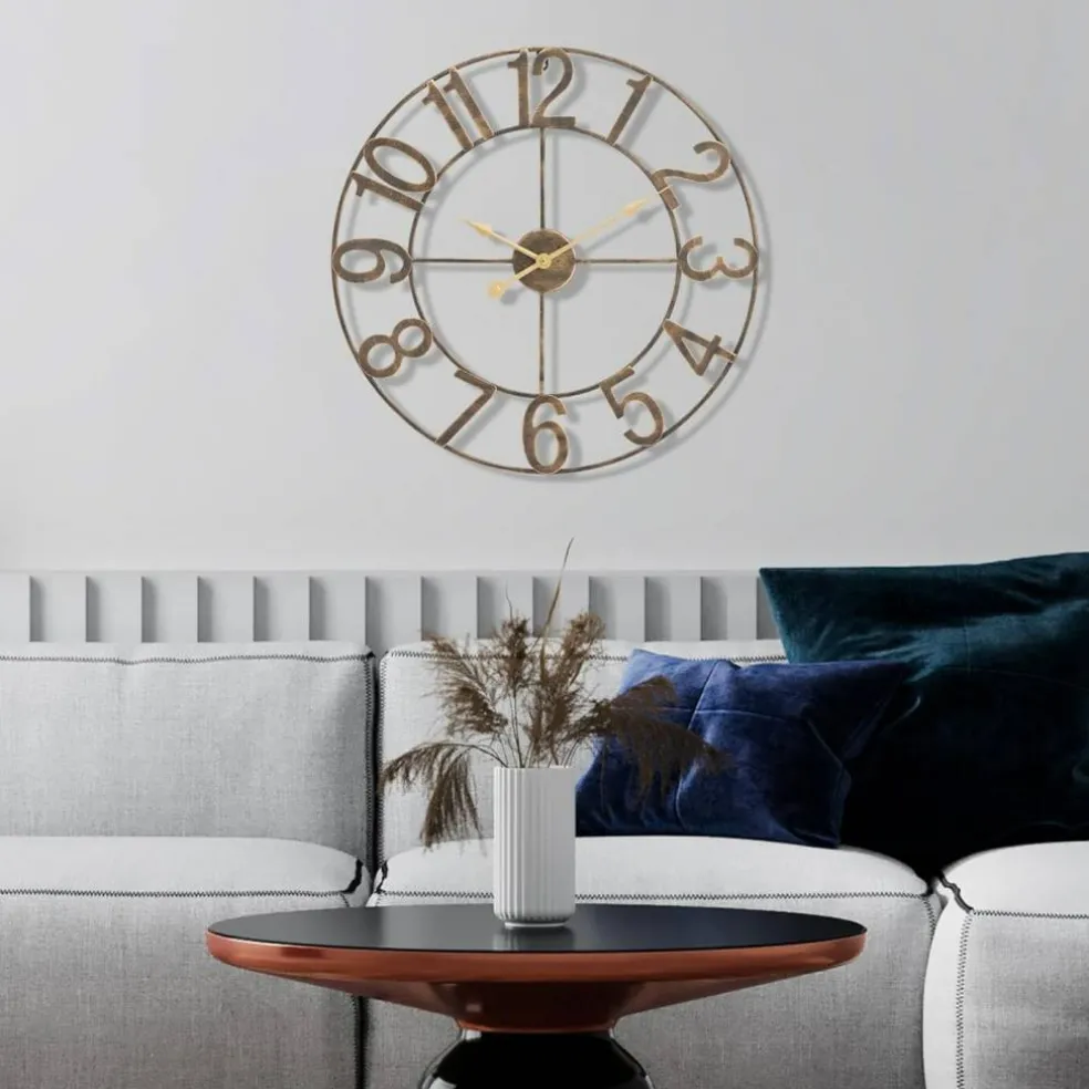Sorbus Large Wall Clock - 24-inch Decorative Numeral Wall Clock - Battery Operated Analog - Living Room and Kitchen Décor
