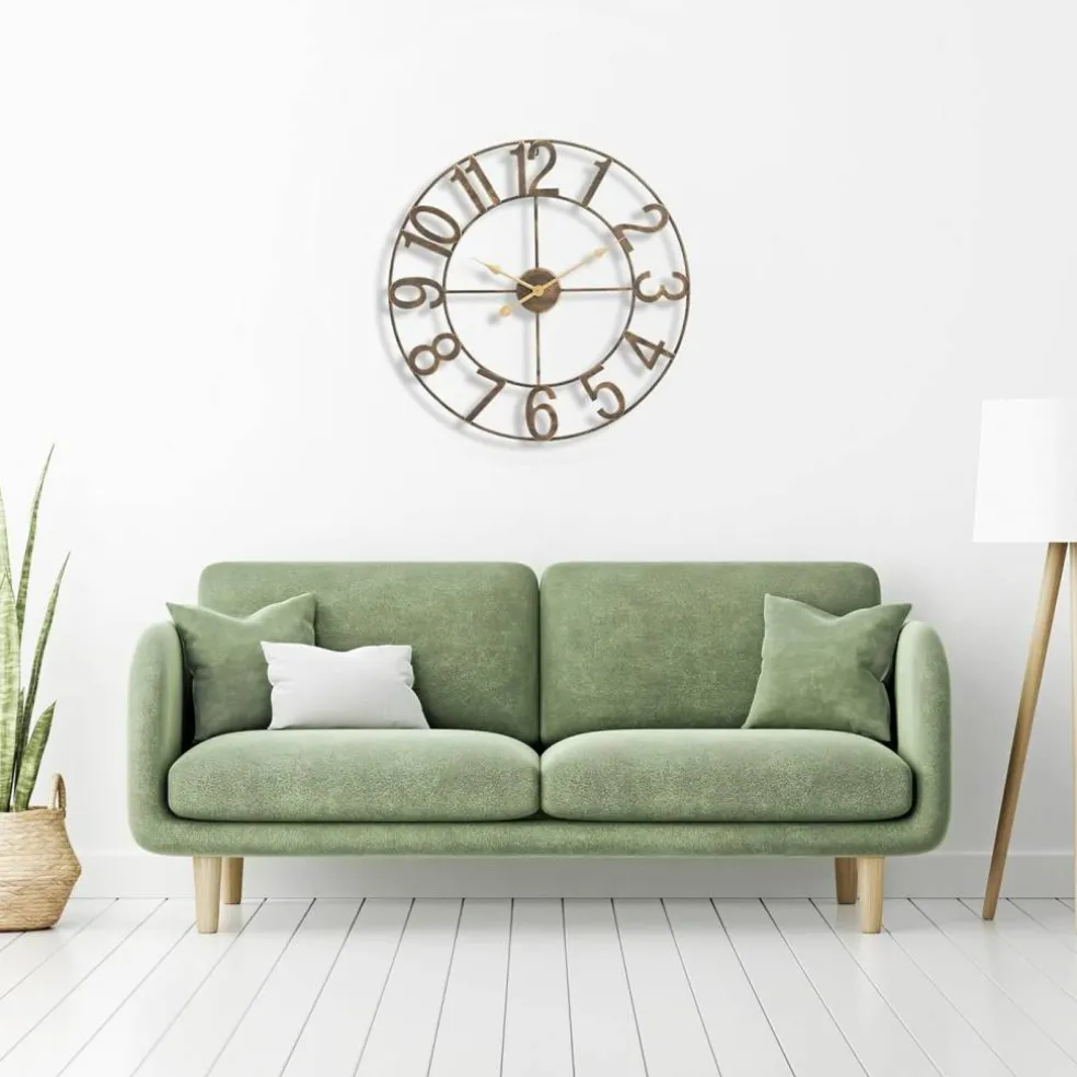 Sorbus Large Wall Clock - 24-inch Decorative Numeral Wall Clock - Battery Operated Analog - Living Room and Kitchen Décor