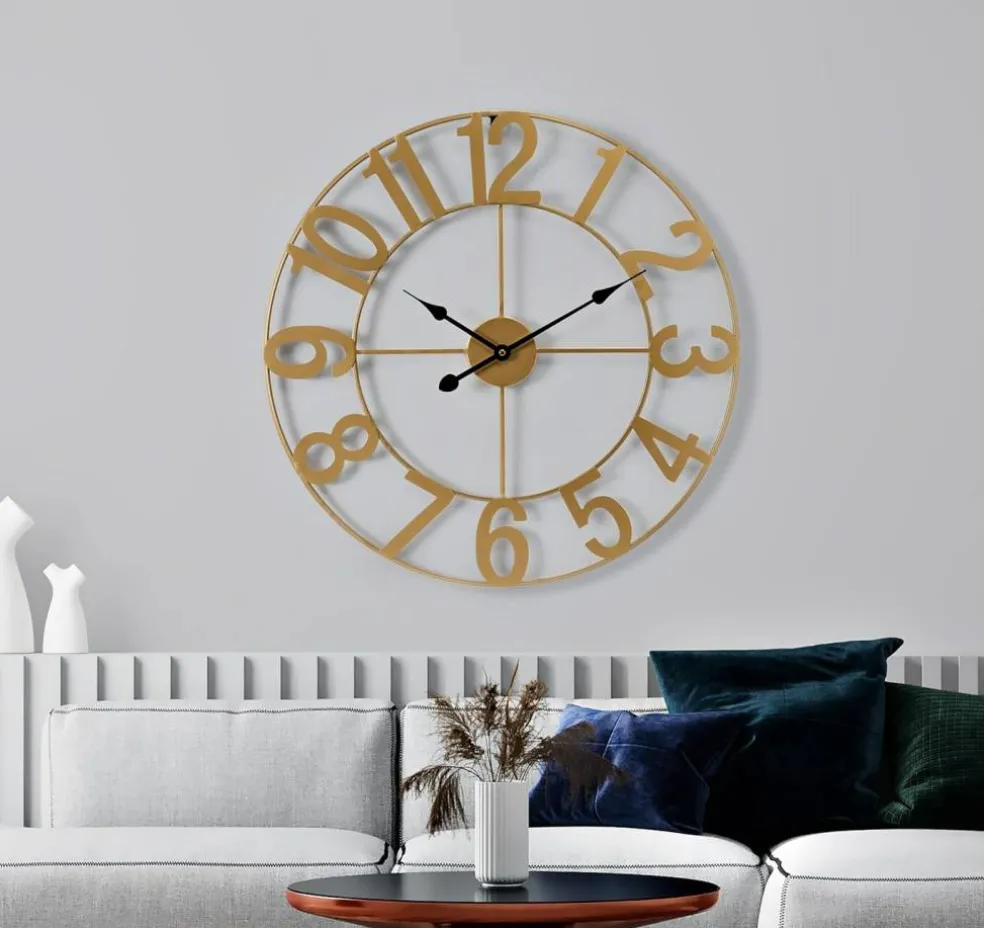 Sorbus Large Wall Clock - 24-inch Decorative Numeral Wall Clock - Battery Operated Analog - Living Room and Kitchen Décor