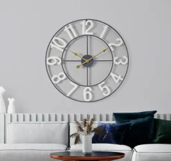 Sorbus Large Wall Clock - 24-inch Decorative Numeral Wall Clock - Battery Operated Analog - Living Room and Kitchen Décor