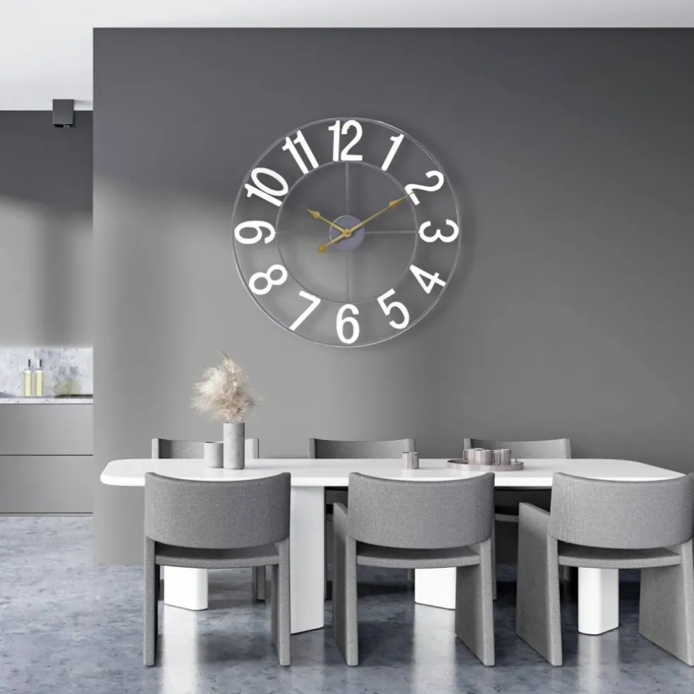 Sorbus Large Wall Clock - 24-inch Decorative Numeral Wall Clock - Battery Operated Analog - Living Room and Kitchen Décor