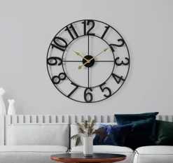 Sorbus Large Wall Clock - 24-inch Decorative Numeral Wall Clock - Battery Operated Analog - Living Room and Kitchen Décor
