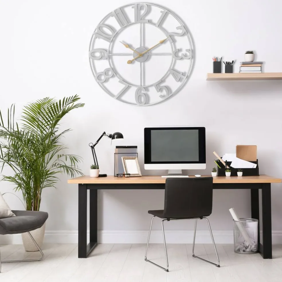 Sorbus Large Wall Clock - 24-inch Decorative Numeral Wall Clock - Battery Operated Analog - Living Room and Kitchen Décor