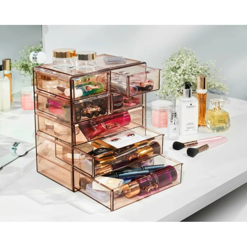 Sorbus Makeup & Jewelry Storage Case with 3 Large & 4 Small Drawers