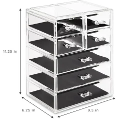 Sorbus Makeup & Jewelry Storage Case with 3 Large & 4 Small Drawers