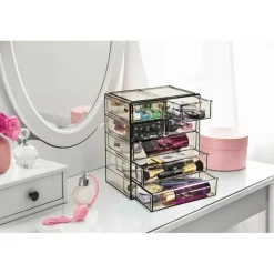 Sorbus Makeup & Jewelry Storage Case with 3 Large & 4 Small Drawers